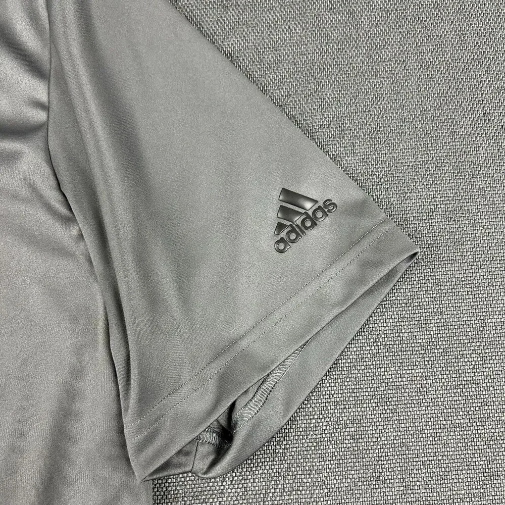 Adidas Golf Polo Mens 2XL Vizzy Hard Seltzer‎ Gray Striped